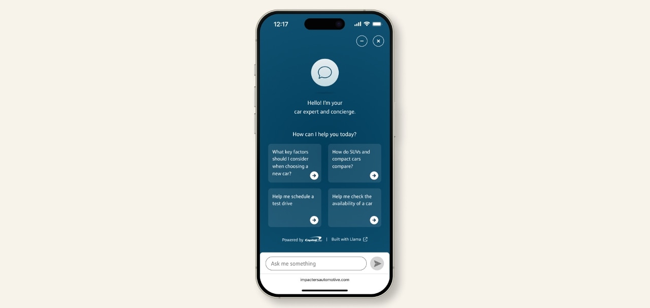 Capital One Chat Concierge helping buyers compare vehicles