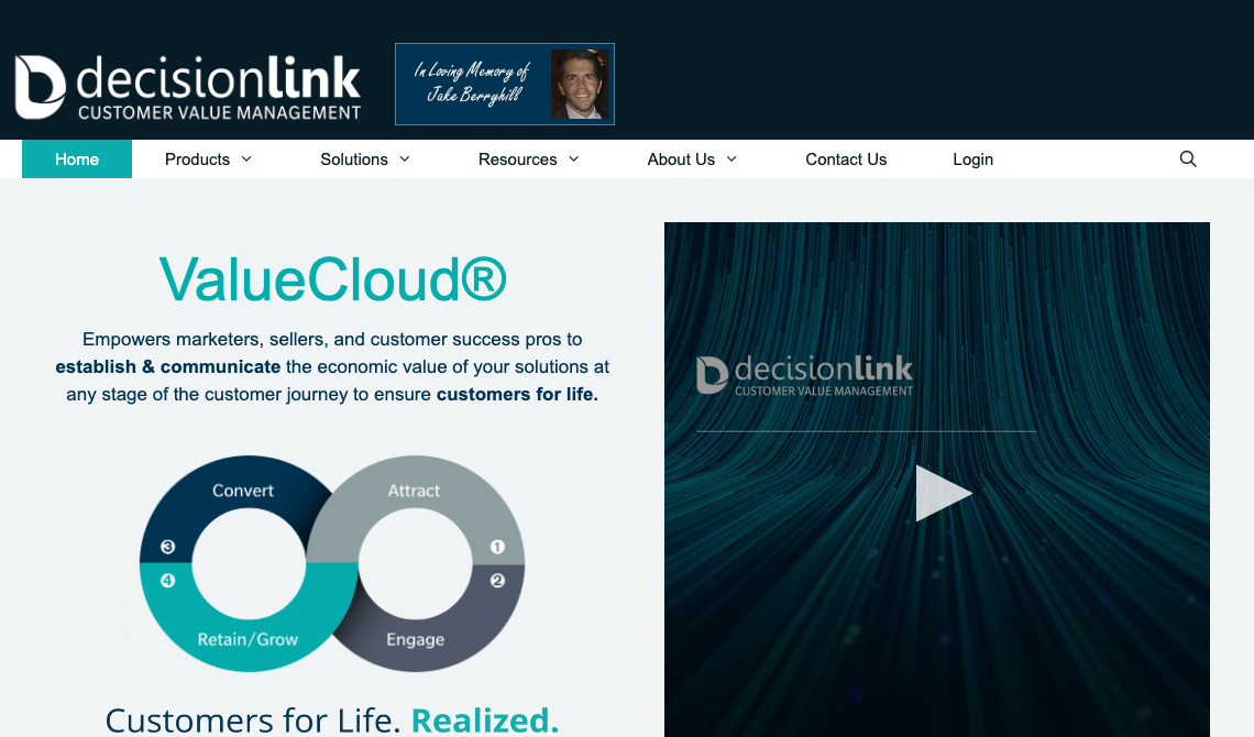 DecisionLink sales tool homepage image