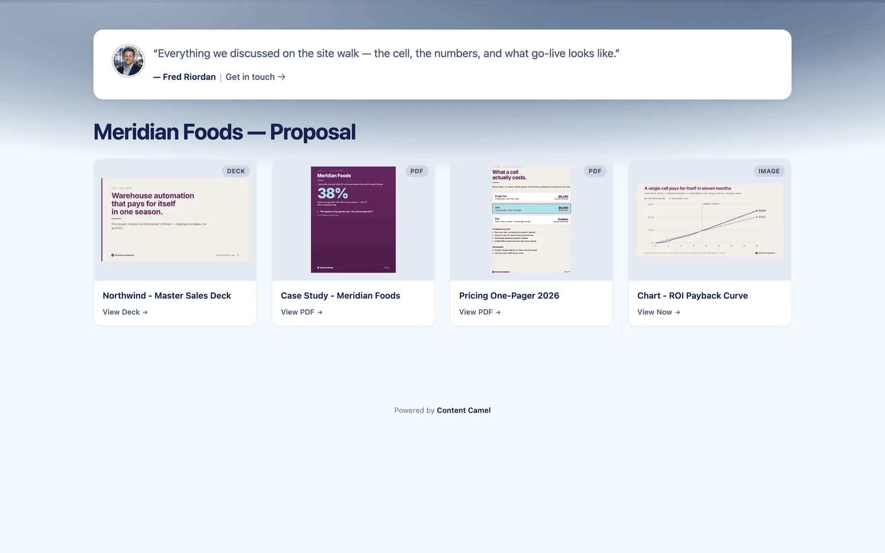 Branded resource page as a prospect sees it