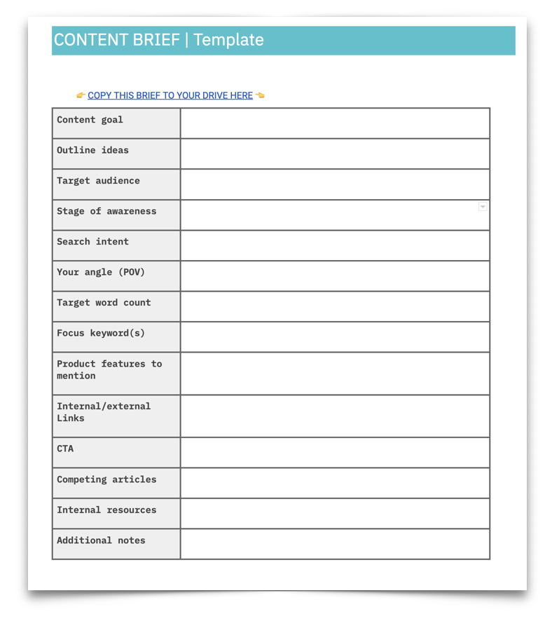Free Content Brief